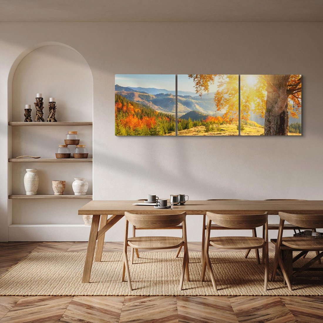 Obraz na płótnie 150x50 - Bliskość natury - góry, drzewo