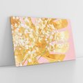 Obraz na płótnie 120x80 - : Elegancja w Złocie - złote, liście