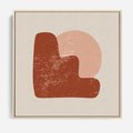 Obraz w ramie 50x50 - Przenikanie Granic - nowoczesny plakat, abstrakcyjne kształty - rama drewno