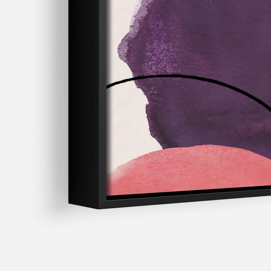 Obraz w ramie 50x50 - Migotliwe Widzenia - abstrakcyjne akwarelowe plamy, nieregularne linie - rama czarna