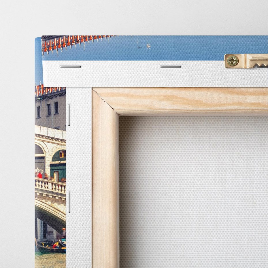 Obraz na płótnie 150x50 - Romantyczna przejażdżka gondolą w Wenecji - Wenecja, gondola