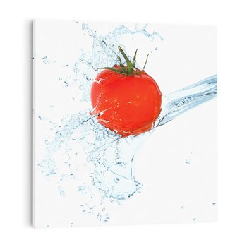 Obraz na płótnie 40x40 - Apetyczna KuchniaNowoczesna Ekspresja - pomidor, jedzenie