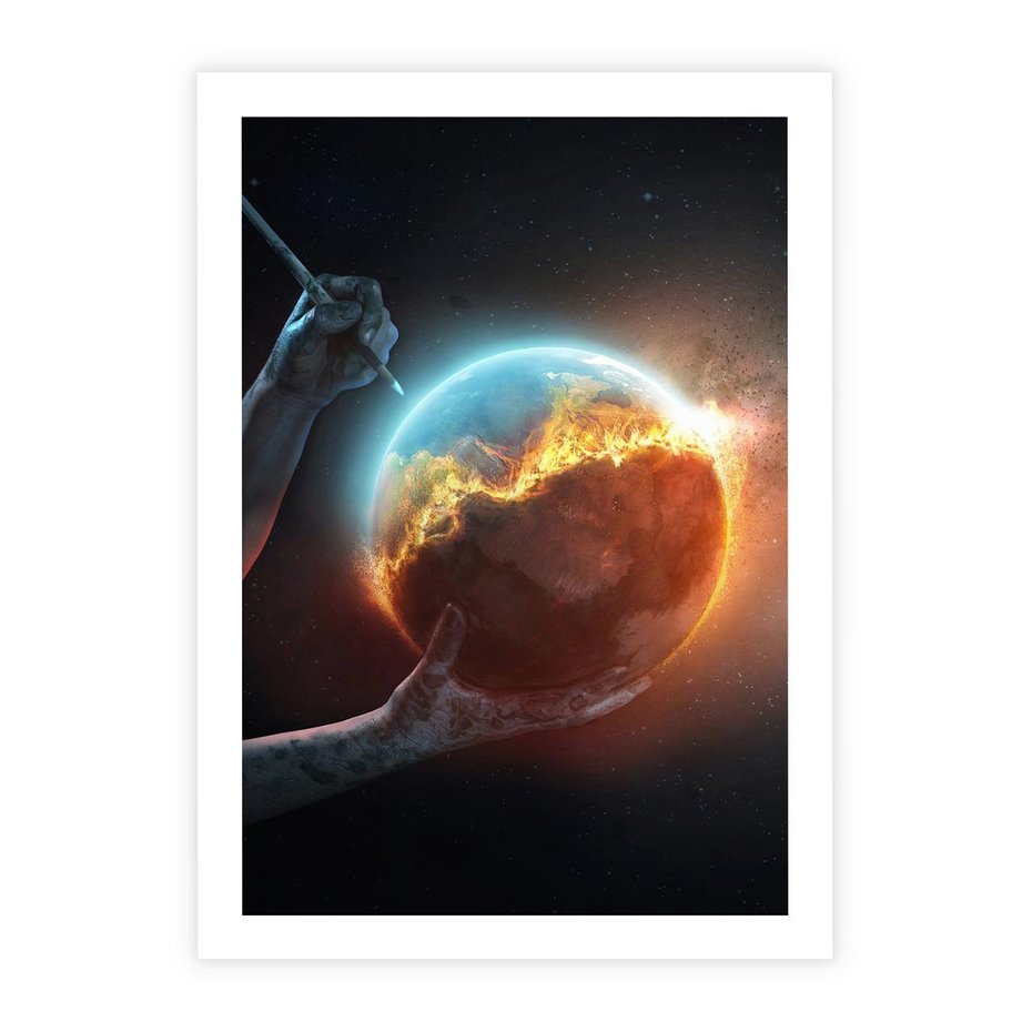 Plakat bez ramy 21x30 - Nieznane przestrzenie - planeta, kosmos