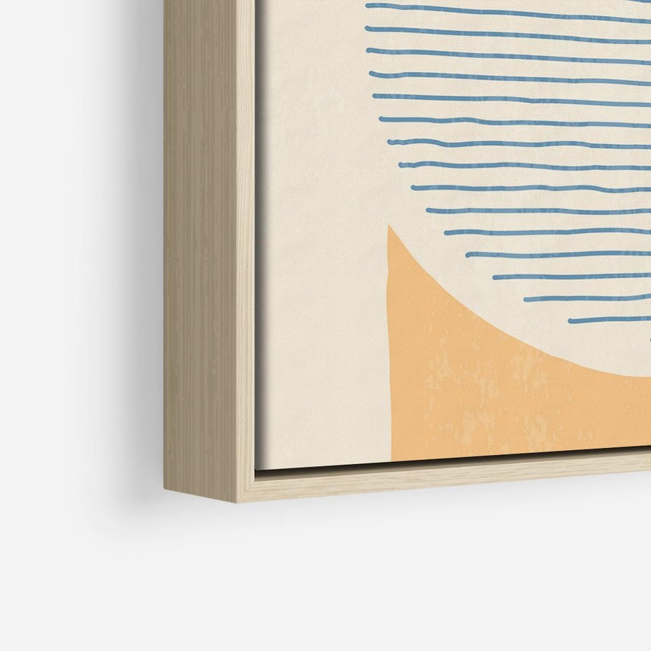 Obraz w ramie 80x80 - Rozbijająca Opowieść - geometryczne kształty, koła - rama drewno