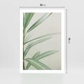 Plakat bez ramy 50x70 - Minimalistyczna Tropikalna Harmonia - tropikalna roślina, zielone liście