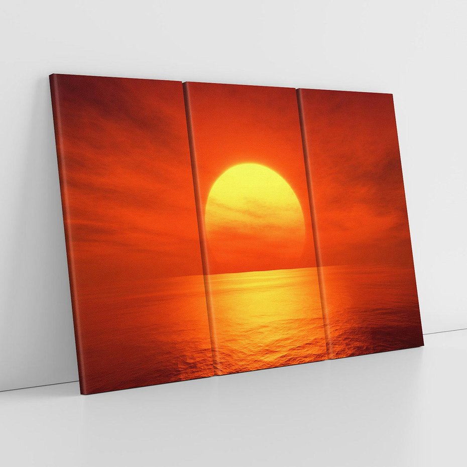 Obraz na płótnie 120x80 - Słońce nad morzem - słońce, morze
