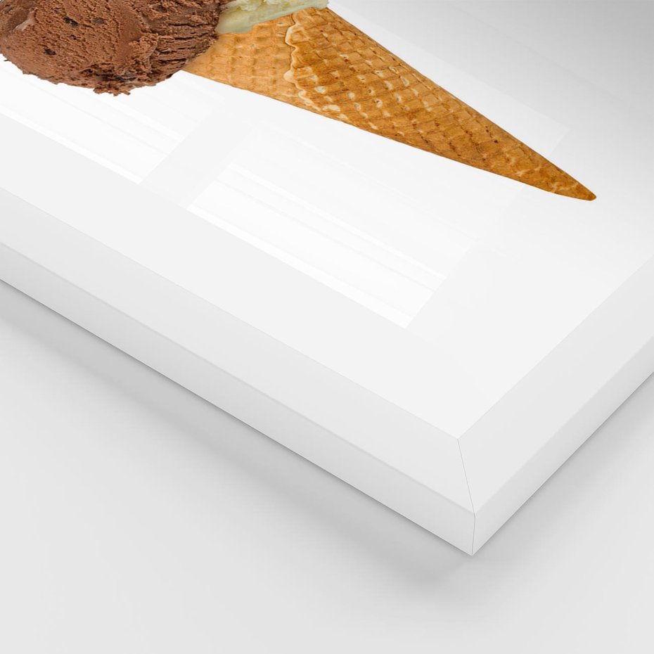 Plakat w ramie 50x70 - Slodki Raj Lodziarni - lody, deser - rama biała