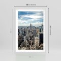 Plakat w ramie 50x70 - Duch Nowego Jorku - Manhattan, Nowy Jork - rama biała