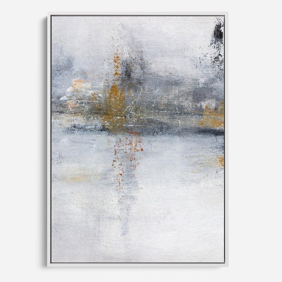 Obraz w ramie 50x70 - Kontrastujące Chaosy - abstrakcja, kontrast - rama biała