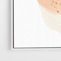 Obraz w ramie 70x100 - Migotliwe Kształty i Plamy - abstrakcyjne akwarelowe plamy, minimalizm - rama biała