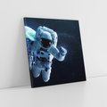 Obraz na płótnie 40x40 - kosmiczna podróż - kosmonauta, ziemia