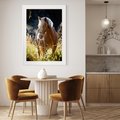 Plakat bez ramy 30x40 - Spotkanie konia na łące - koń, łąka