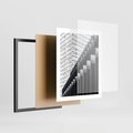 Plakat w ramie 40x50 - Architektura Stopniowa - architektura, budynki - rama czarna