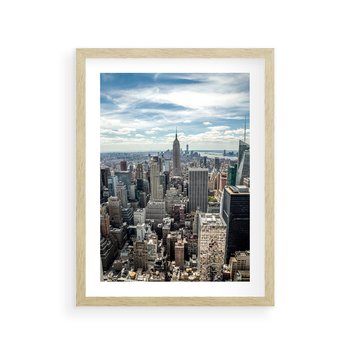 Plakat w ramie 40x50 - Duch Nowego Jorku - Manhattan, Nowy Jork - rama drewno