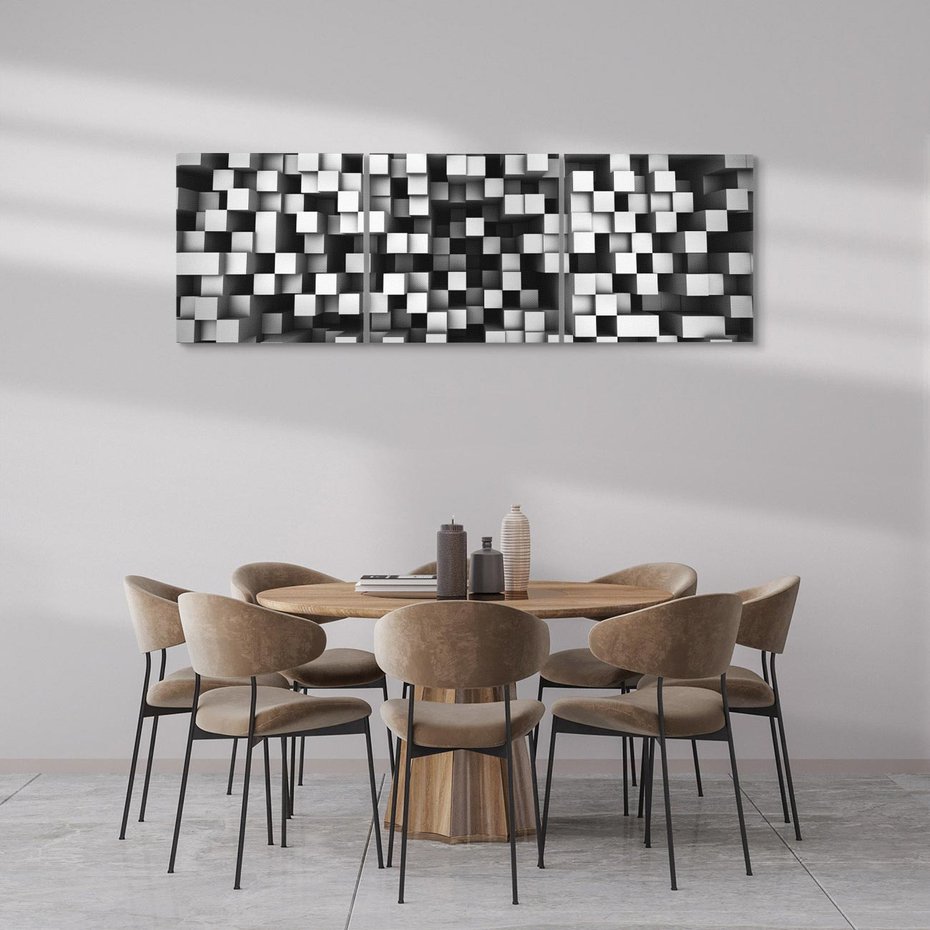 Obraz na płótnie 90x30 - Abstrakcyjne wizje w 3D - 3D, abstrakcja