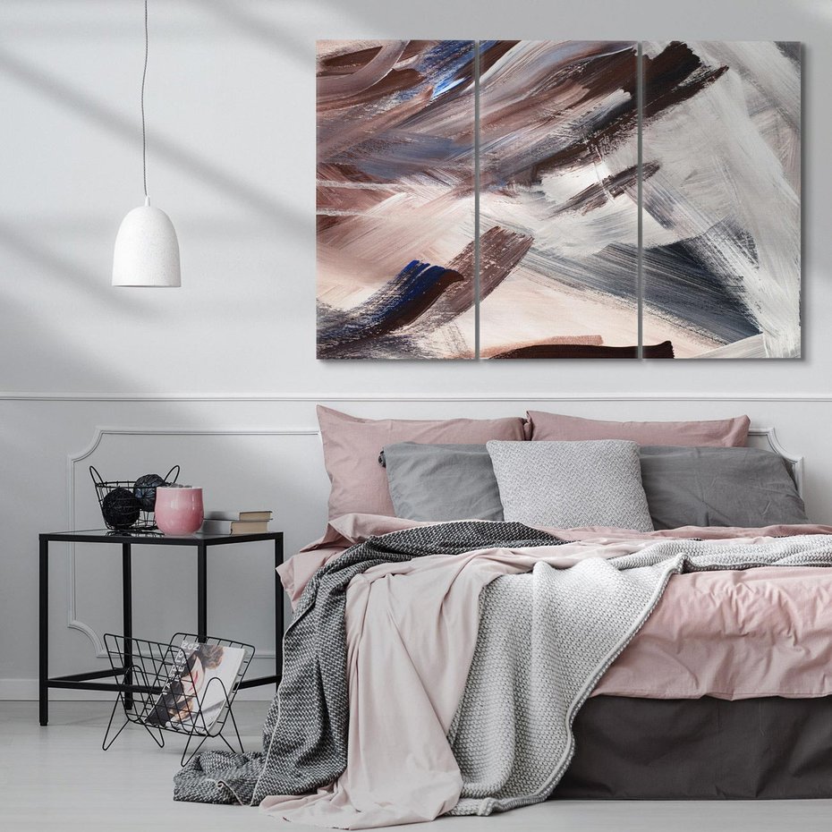 Obraz na płótnie 120x80 - Eksploracja Dramaturgii - abstrakcyjny chaos, chatyczne maźnięcia pędzla