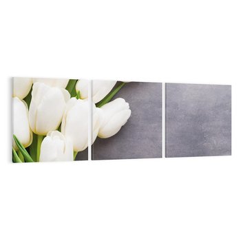 Obraz na płótnie 150x50 - Tulipanowa Kolorystyka - tulipany, kwiaty