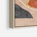 Obraz w ramie 50x50 - Miedziana Ekspresja - abstrakcyjne kształty, plamy - rama drewno