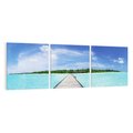 Obraz na płótnie 120x40 - Idylliczne molo na wyspie - plaża, molo