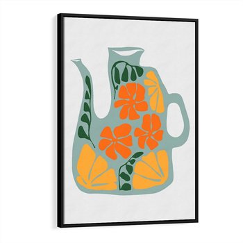 Obraz w ramie 50x70 - Kolorystyczna Ekspresja - czajnik, abstrakcja - rama czarna
