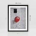 Plakat w ramie 30x40 - Mur Balonów - mur, balon - rama czarna