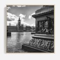 Obraz w ramie 50x50 - Pejzaż kruchości i siły - Londyn, Tamiza - rama drewno