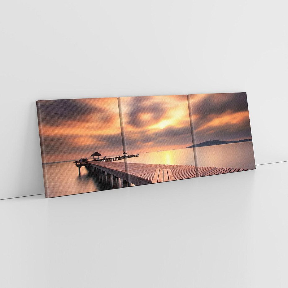 Obraz na płótnie 120x40 - Marina nad Oceanem - Tajlandia, marina