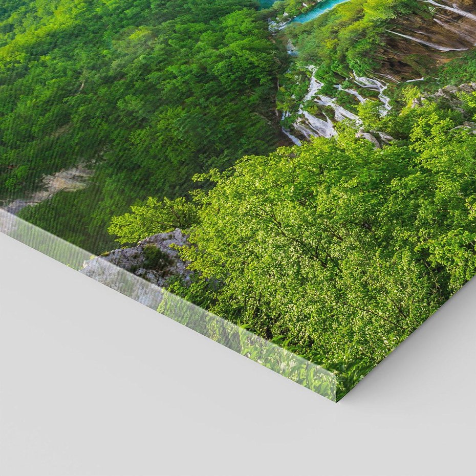 Obraz na płótnie 70x50 - Jeziora Pitwickie: urok Chorwacji - Jeziora, Pitwickie