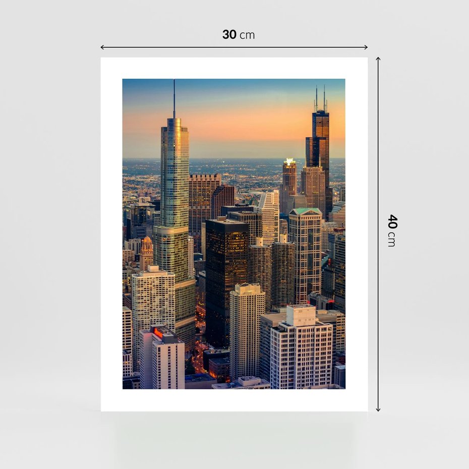 Plakat bez ramy 30x40 - Wieżowce Nowego Jorku - Manhattan, wieżowce