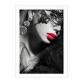 Plakat bez ramy 21x30 - Zmysłowe usta damy - kobieta, usta