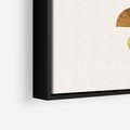 Obraz w ramie 70x100 - Abstrakcyjne Wzory - geometryczne złote kształty, tekstura - rama czarna