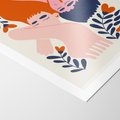 Plakat bez ramy 30x40 - Miłość w Dwóch Sercach - miłość, para zakochanych