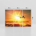 Obraz na płótnie 120x80 - Wolność podróży - samolot, słońce