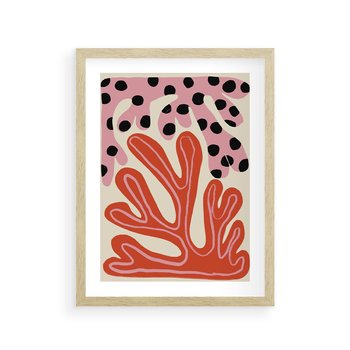 Plakat w ramie 50x70 - Księga Pastelowych Impulsów - abstrakcyjny obraz, plakat - rama drewno