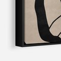 Obraz w ramie 50x50 - Obce Wariacje - abstrakcyjne linie, mroczny plakat - rama czarna