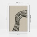 Obraz w ramie 80x120 - Migotliwa Innowacyjna Ekspresja - boho plakat, czarne kropki kreski - rama biała
