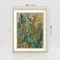 Plakat w ramie 40x50 - Tajemnicze Konstrukcje Form - abstrakcyjny obraz, mnogość kolorów - rama drewno