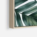 Obraz w ramie 50x50 - Ruchome liście czasu - liście palmy, tropikalne - rama drewno