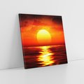 Obraz na płótnie 60x60 - Romantyczny Zachód Słońca nad Morzem - zachód, słońca