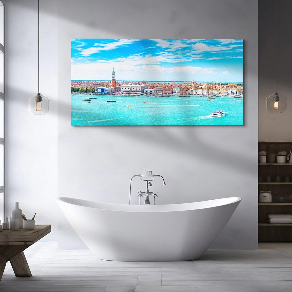 Obraz na płótnie 120x60 - Wenecja nad morzem: włoski romantyzm - Wenecja, Włochy