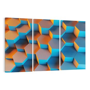 Obraz na płótnie 120x80 - Trójwymiarowa Gra - geometryczna, 3D