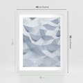 Plakat w ramie 40x50 - Trójwymiarowa geometria - geometria, 3d - rama biała