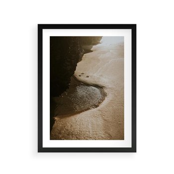 Plakat w ramie 30x40 - Relaksujący Raj - plaża, morze - rama czarna