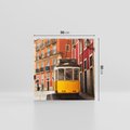 Obraz na płótnie 50x50 - Urok tramwaju w Lizbonie - Lizbona, tramwaj