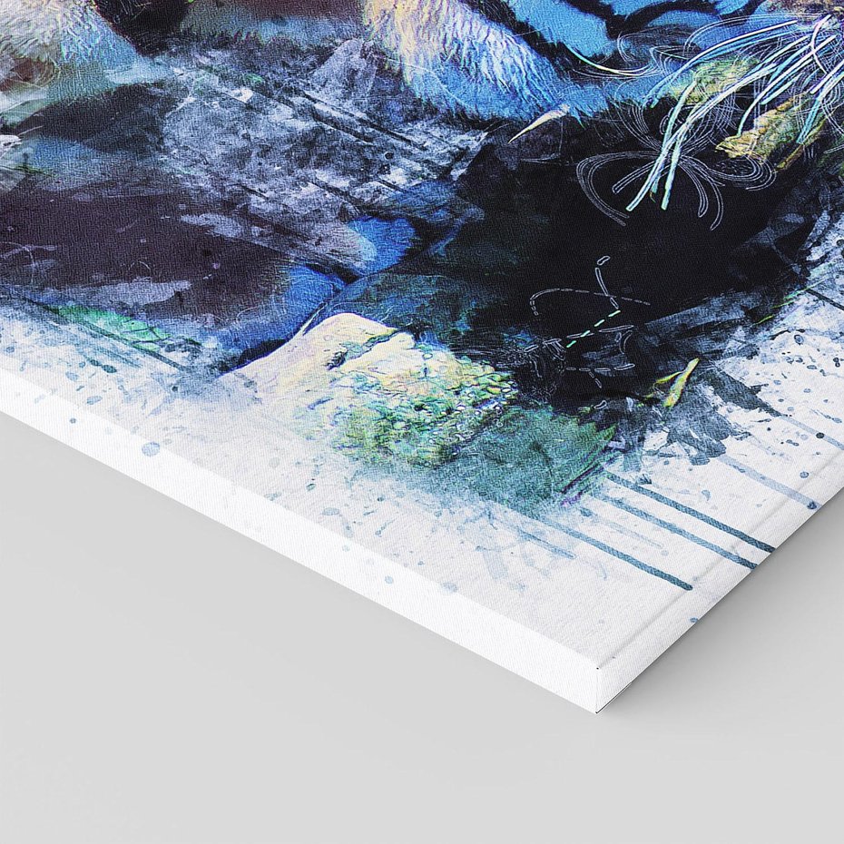 Obraz na płótnie 70x50 - Tygrys w abstrakcyjnym tańcu - tygrys, sztuka