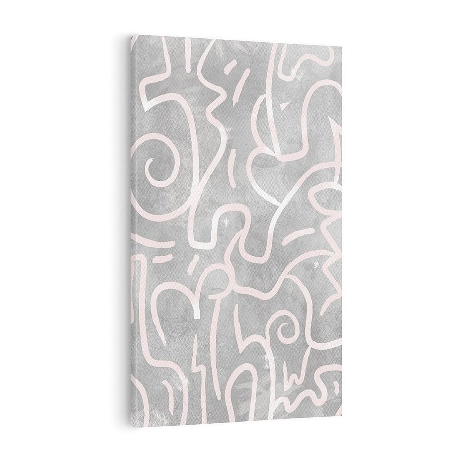 Obraz na płótnie 70x100 - Sploty odblasków i zawirowań - abstrakcyjne rysunki, wzorek