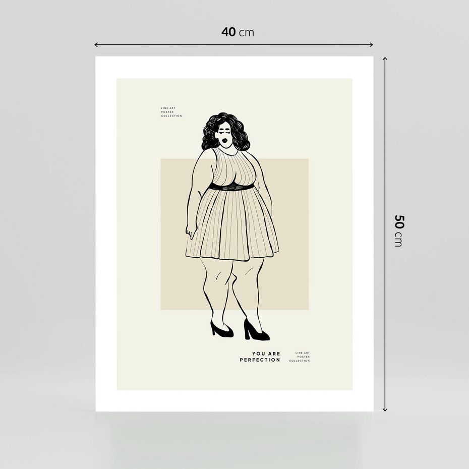 Plakat bez ramy 40x50 - Ekspresja Wewnętrznych Emocji - kobieta, samoakceptacja