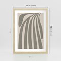 Plakat w ramie 30x40 - Beżowa Delikatność - nowoczesna sztuka, plakat modern - rama drewno