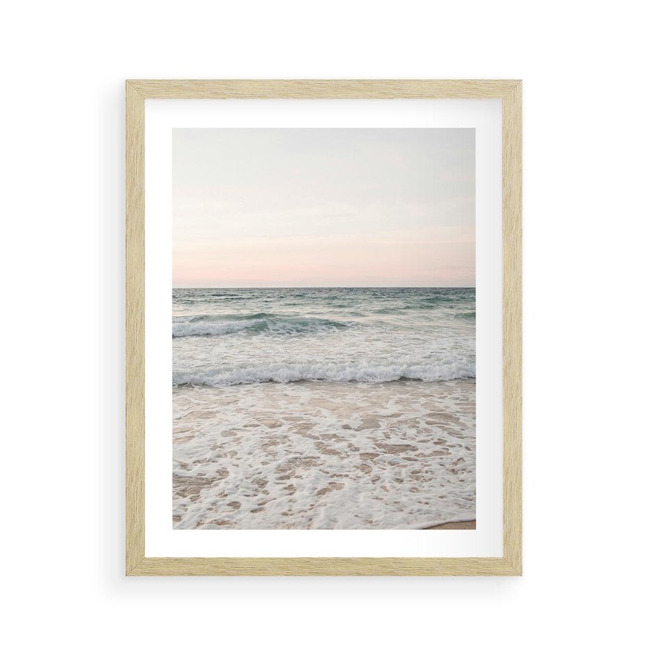 Plakat w ramie 40x50 - Krajobraz Morza i Fal - morze, fale - rama drewno