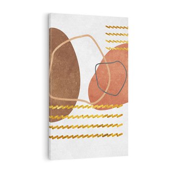 Obraz na płótnie 50x70 - Odbicie światła serca - abstrakcyjne rozlane plamy, boho styl